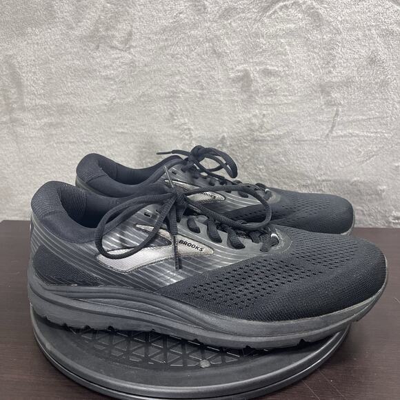 Brooks Addiction 14 Men's Size 10D Black Running Lace Up Shoes NO INSOLES - Picture 1 of 10